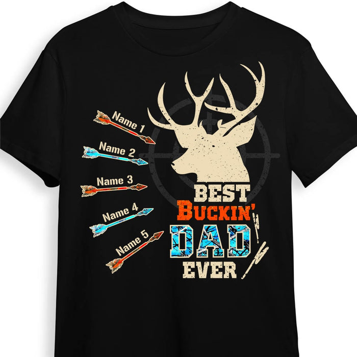 Personalized Deer Hunting Buckin Dad T Shirt MR26 81O53 1