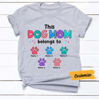 Personalized This Dog Mom Belongs To T Shirt MR27 81O57 thumb 1