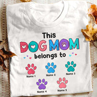 Personalized This Dog Mom Belongs To T Shirt MR27 81O57 thumb 1