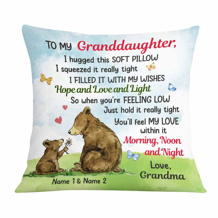 Personalized Granddaughter Daughter Grandson Son Hug This Pillow MR32 85O58 1
