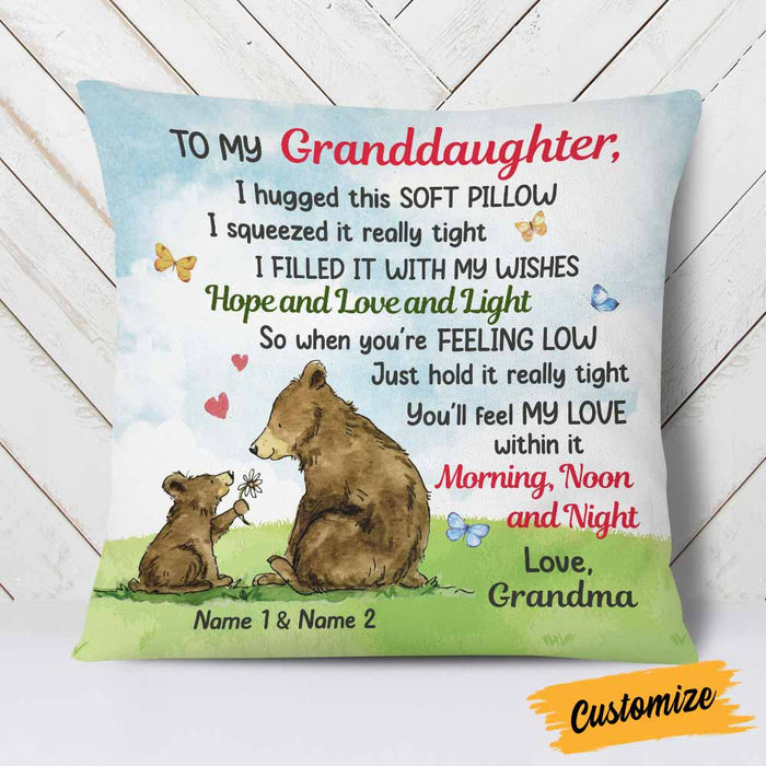 Personalized Granddaughter Daughter Grandson Son Hug This Pillow MR32 85O58 1