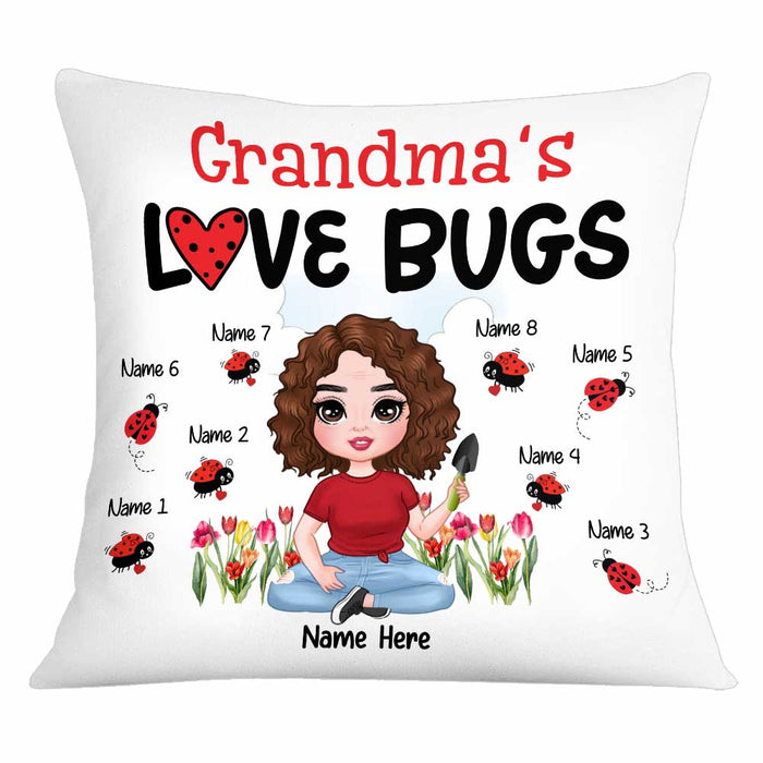 Personalized Mom Grandma Love Bugs Pillow MR31 95O34 1