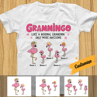 Personalized Mom Grandma Flamingo T Shirt MR32 95O28 thumb 1