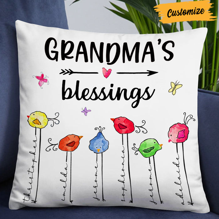 Personalized Grandma Mom Bird Tree Pillow MR43 85O57 1
