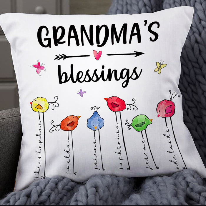 Personalized Grandma Mom Bird Tree Pillow MR43 85O57 1