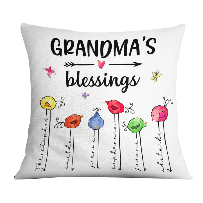 Personalized Grandma Mom Bird Tree Pillow MR43 85O57 1