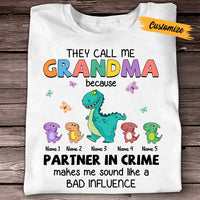 Personalized Mom Grandma Dinosaur T Shirt MR41 23O47 thumb 1