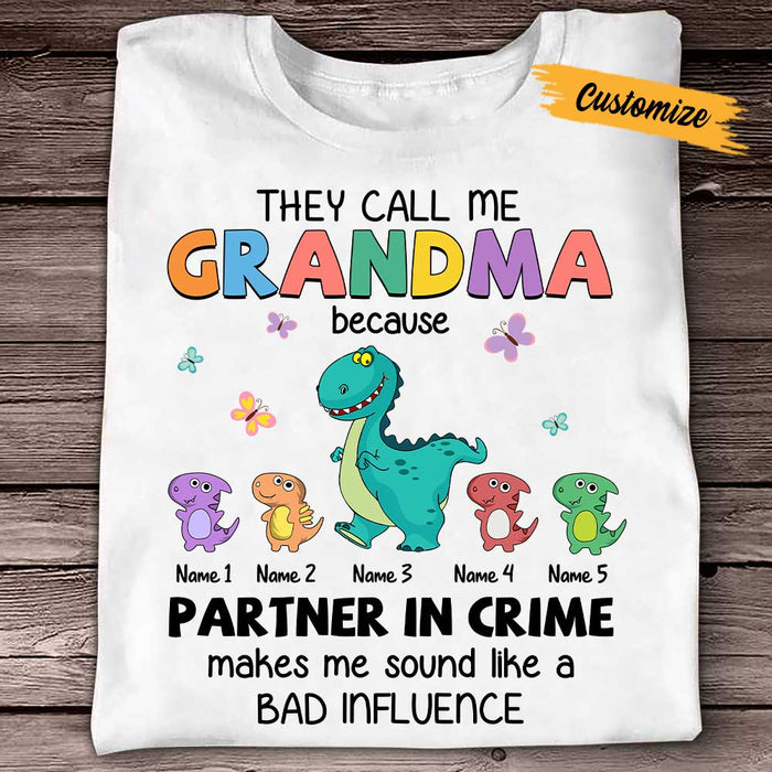 Personalized Mom Grandma Dinosaur T Shirt MR41 23O47 1