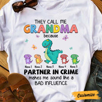 Personalized Mom Grandma Dinosaur T Shirt MR41 23O47 thumb 1