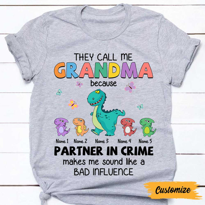 Personalized Mom Grandma Dinosaur T Shirt MR41 23O47 1