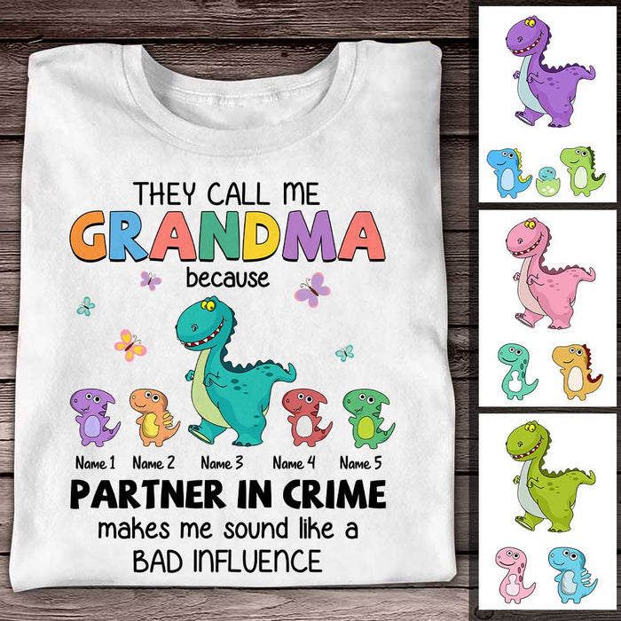 Personalized Mom Grandma Dinosaur T Shirt MR41 23O47 1