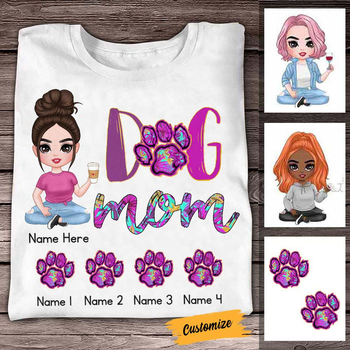 Personalized Dog Mom T Shirt MR72 26O58 1