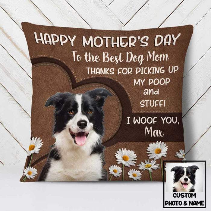 Personalized Dog Mom Mothers Day Photo Pillow MR72 85O58 1