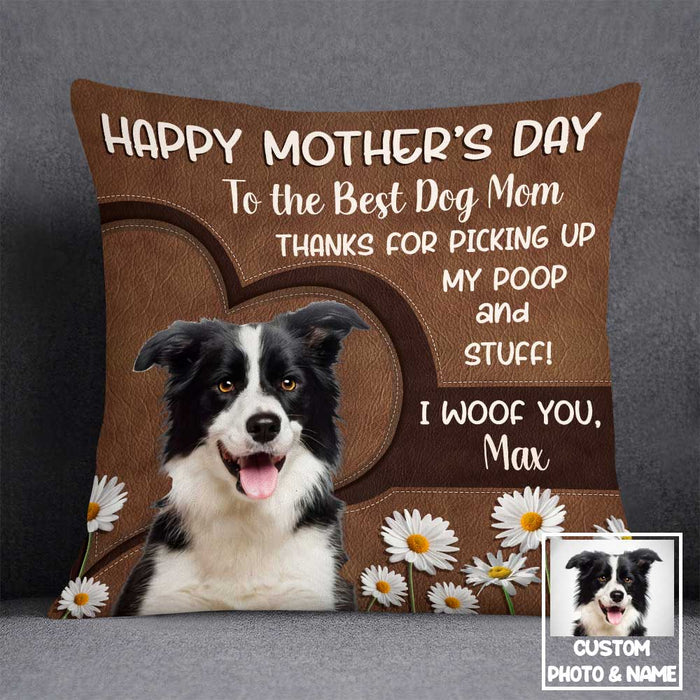 Personalized Dog Mom Mothers Day Photo Pillow MR72 85O58 1