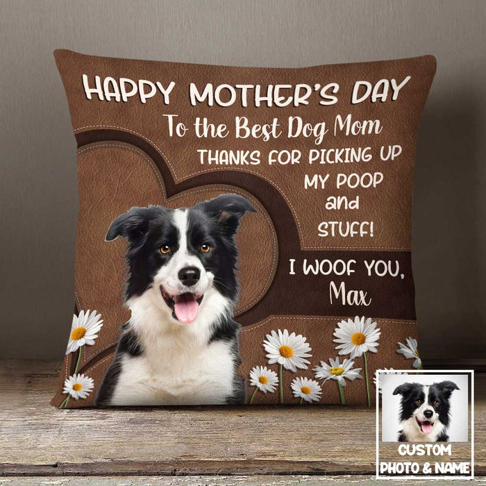 Personalized Dog Mom Mothers Day Photo Pillow MR72 85O58 1