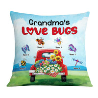 Personalized Mom Grandma Grandkids Love Bugs Pillow MR72 24O57 thumb 1