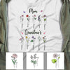 Personalized Mom Grandma Birth Flowers T Shirt MR73 24O57 1