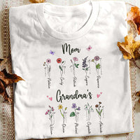 Personalized Mom Grandma Birth Flowers T Shirt MR73 24O57 thumb 1