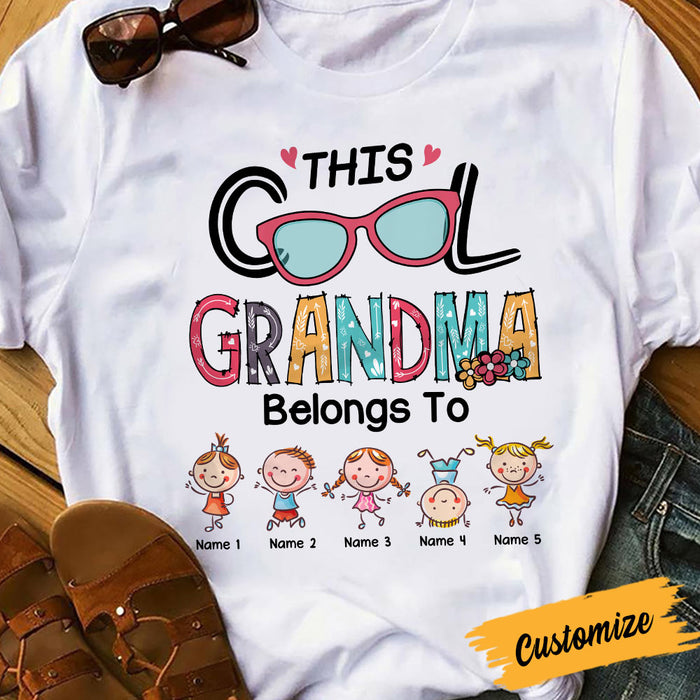Personalized Cool Mom Grandma T Shirt MR74 24O36 1