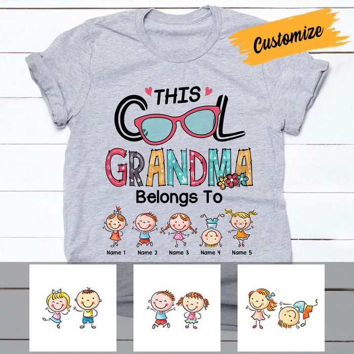 Personalized Cool Mom Grandma T Shirt MR74 24O36 1
