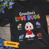 Personalized Mom Grandma Love Bugs T Shirt MR72 30O53 thumb 1