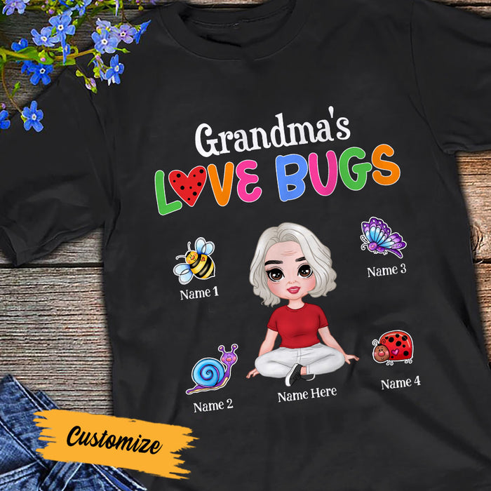 Personalized Mom Grandma Love Bugs T Shirt MR72 30O53 1