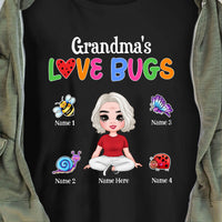 Personalized Mom Grandma Love Bugs T Shirt MR72 30O53 thumb 1