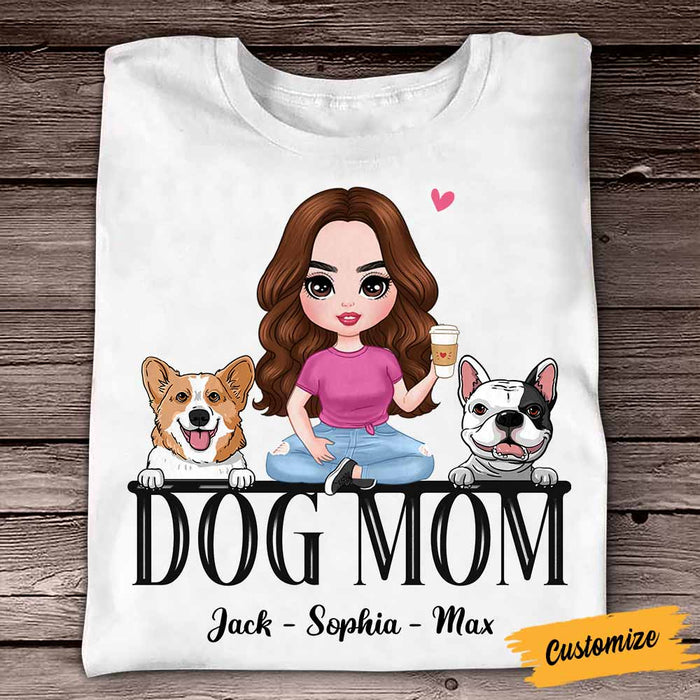 Personalized Dog Mom T Shirt MR81 23O58 1