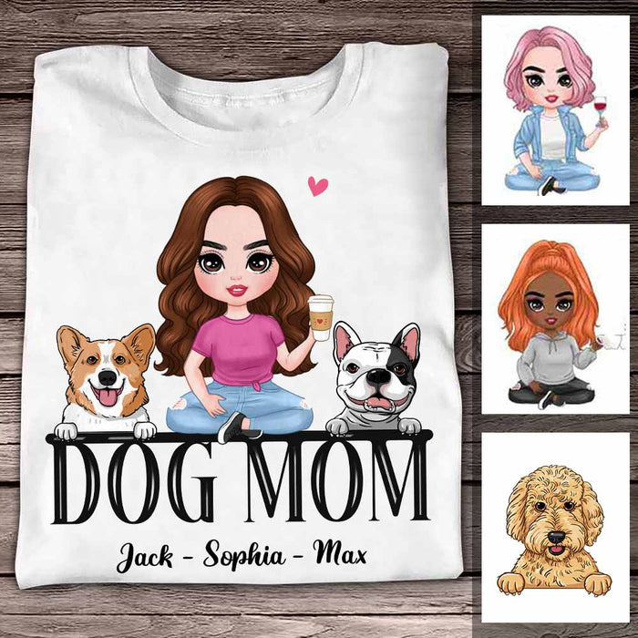 Personalized Dog Mom T Shirt MR81 23O58 1