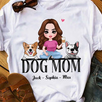 Personalized Dog Mom T Shirt MR81 23O58 thumb 1