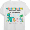 Personalized Dinosaur Mom Grandma T Shirt MR82 95O34 1