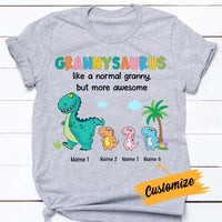 Personalized Dinosaur Mom Grandma T Shirt MR82 95O34 thumb 1