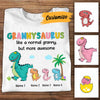 Personalized Dinosaur Mom Grandma T Shirt MR82 95O34 1