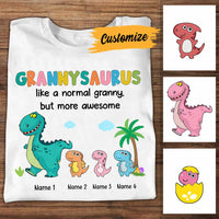 Personalized Dinosaur Mom Grandma T Shirt MR82 95O34 thumb 1