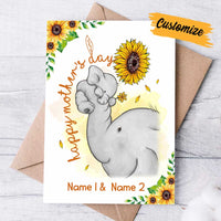Personalized Mother's Day Elephant Card MR92 85O34 thumb 1