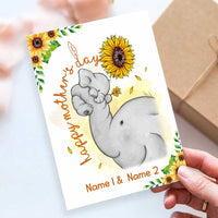 Personalized Mother's Day Elephant Card MR92 85O34 thumb 1