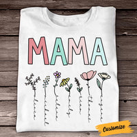 Personalized Mom Grandma Flower T Shirt MR91 85O58 thumb 1