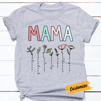 Personalized Mom Grandma Flower T Shirt MR91 85O58 thumb 1