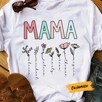 Personalized Mom Grandma Flower T Shirt MR91 85O58 thumb 1