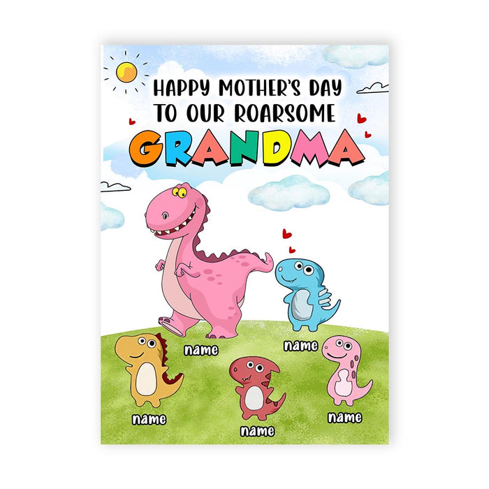 Personalized Mom Grandma Dinosaur Card MR93 30O28 1