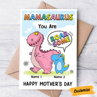 Personalized Dinosaur Mom Grandma Mother's Day Card MR92 95O53 thumb 1