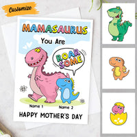 Personalized Dinosaur Mom Grandma Mother's Day Card MR92 95O53 thumb 1