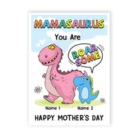 Personalized Dinosaur Mom Grandma Mother's Day Card MR92 95O53 thumb 1
