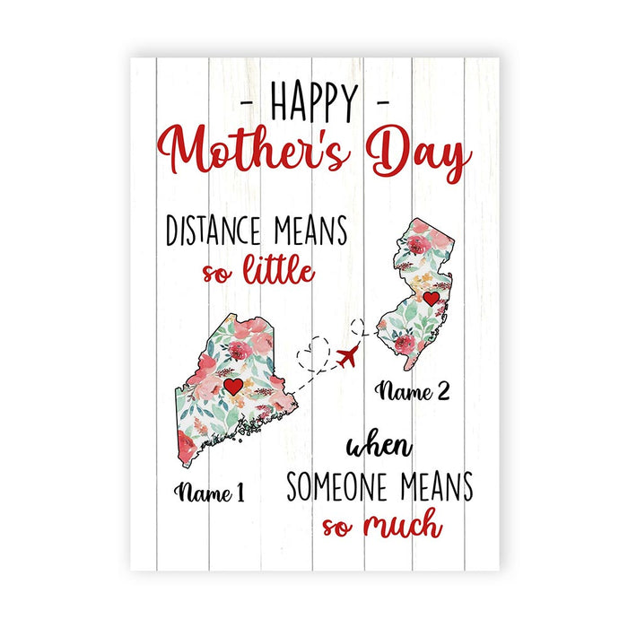 Personalized Distance Mother's Day Card MR102 85O58 1