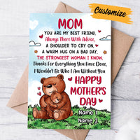 Personalized Bear Mom Grandma Mother's Day Card MR103 95O36 thumb 1