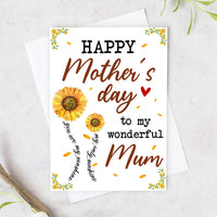 Mom Sunflower Mothers Day Card MR101 30O53 thumb 1