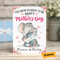 Personalized Mother's Day Mom Grandma Elephant Card MR101 23O57 thumb 1