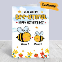Personalized Mother's Day Mom Bee Card MR103 23O28 thumb 1