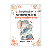 Personalized Mother's Day Mom Grandma Elephant Card MR102 23O28 1