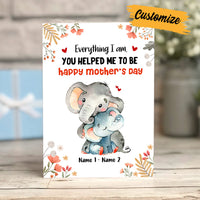 Personalized Mother's Day Mom Grandma Elephant Card MR102 23O28 thumb 1